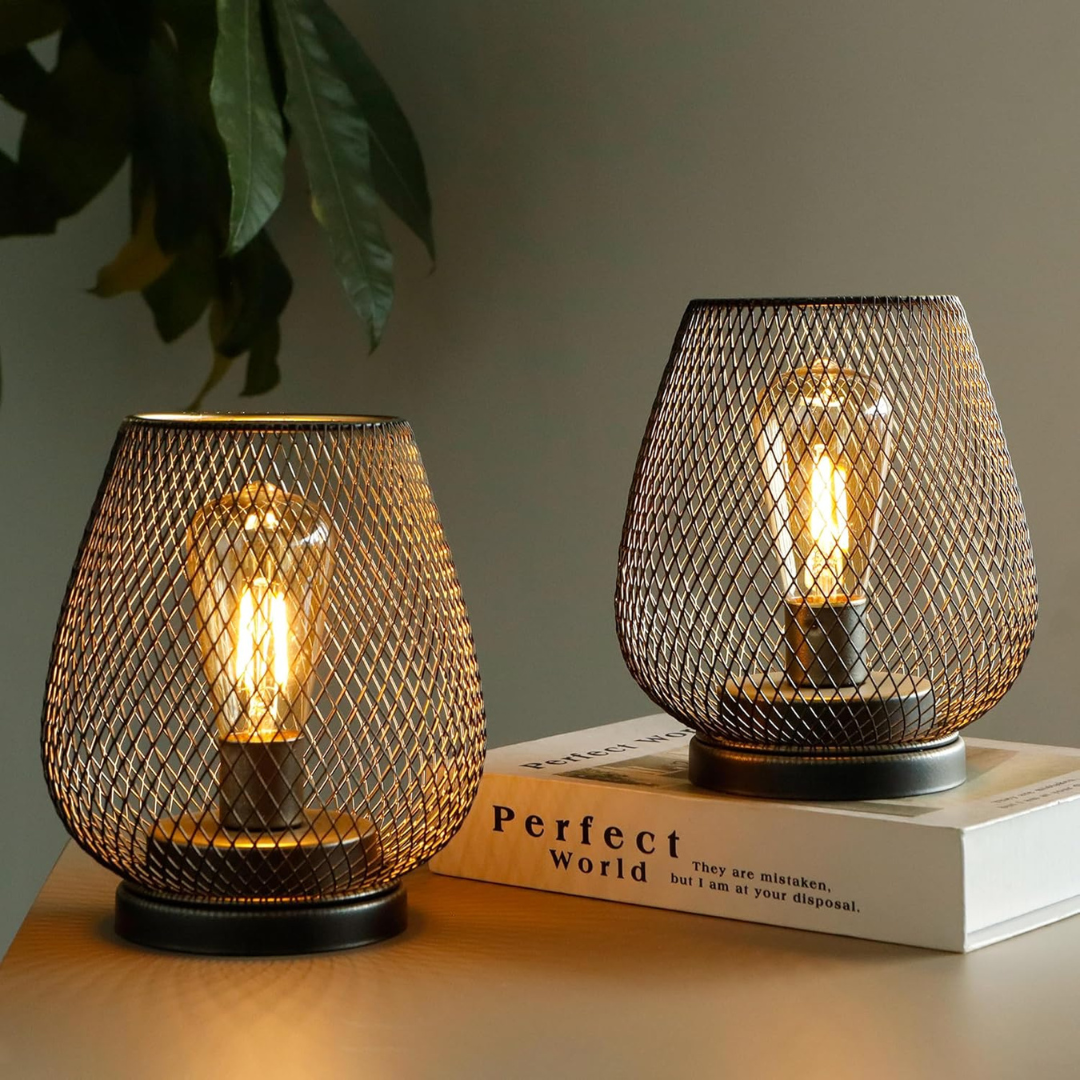 Avenora – Wireless Rechargeable Metal Mesh Table Lamp Warm White LED - Image 3