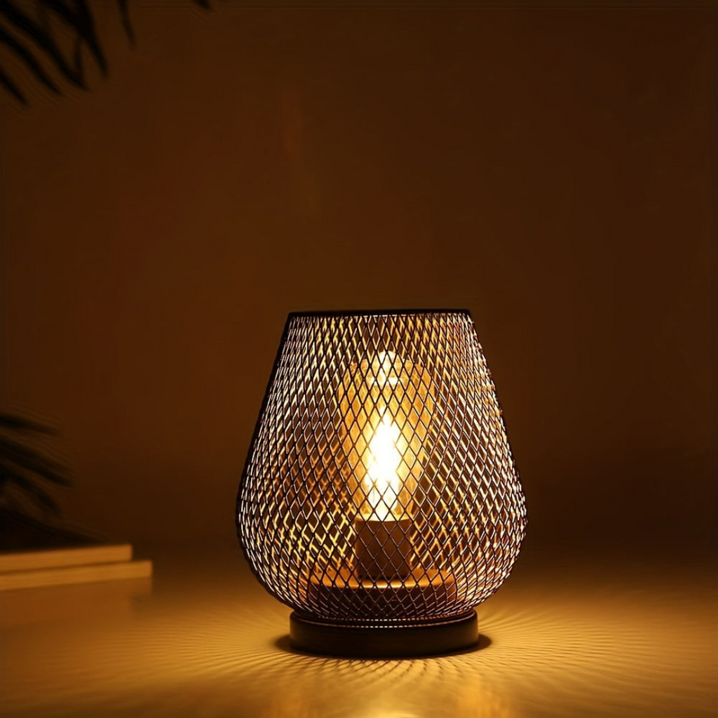 Avenora – Wireless Rechargeable Metal Mesh Table Lamp Warm White LED - Image 4