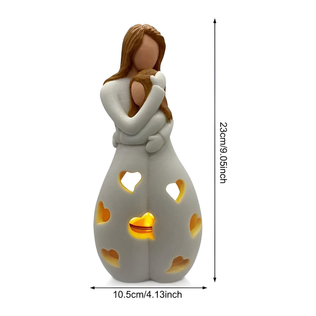 Skorter | Embracing Mother Daughter Figure Flickering Candle Holder - LoveGlow - Image 5