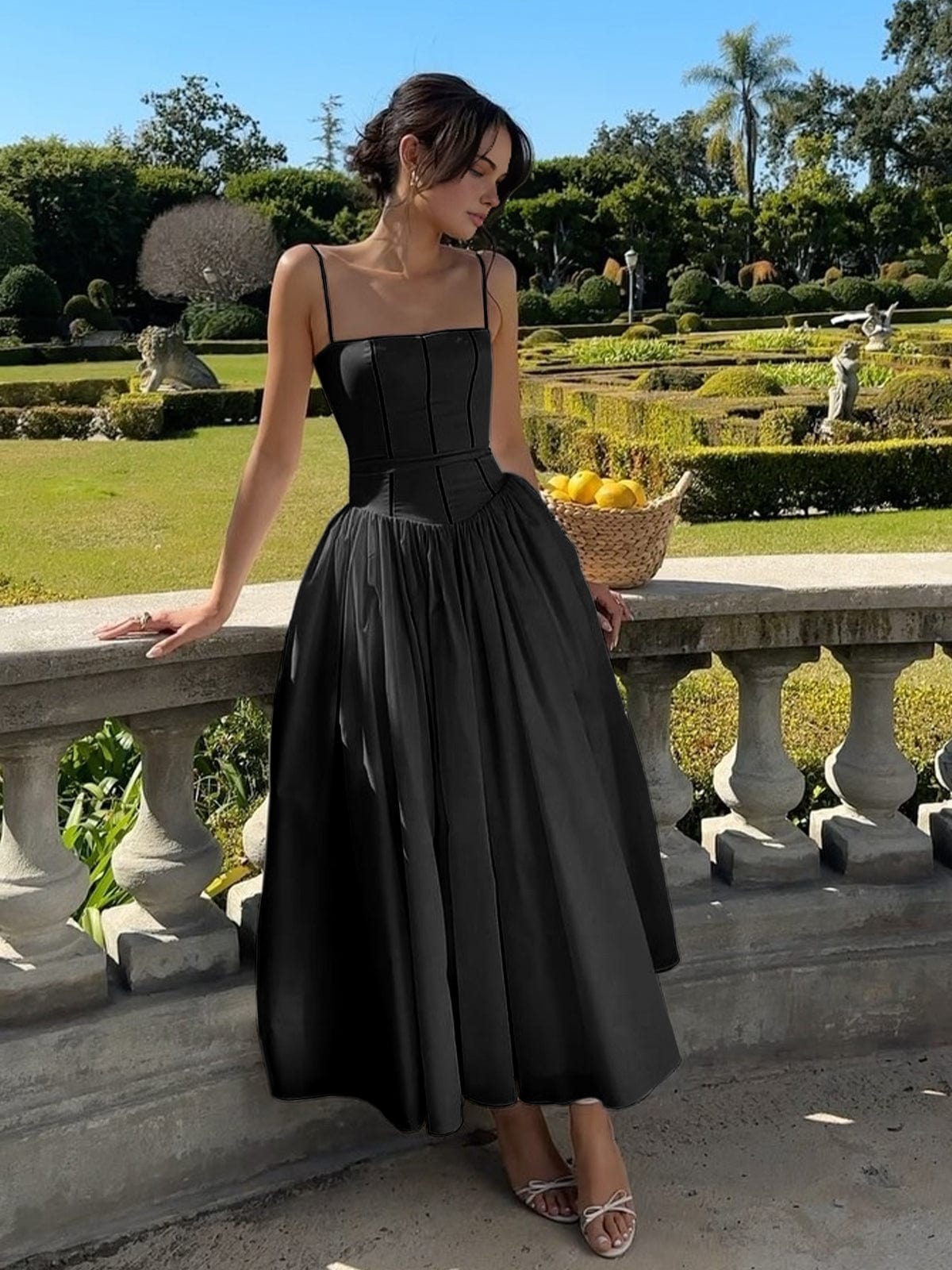Women’s Classic Midi Wedding Guest Dresses With Corset Fit