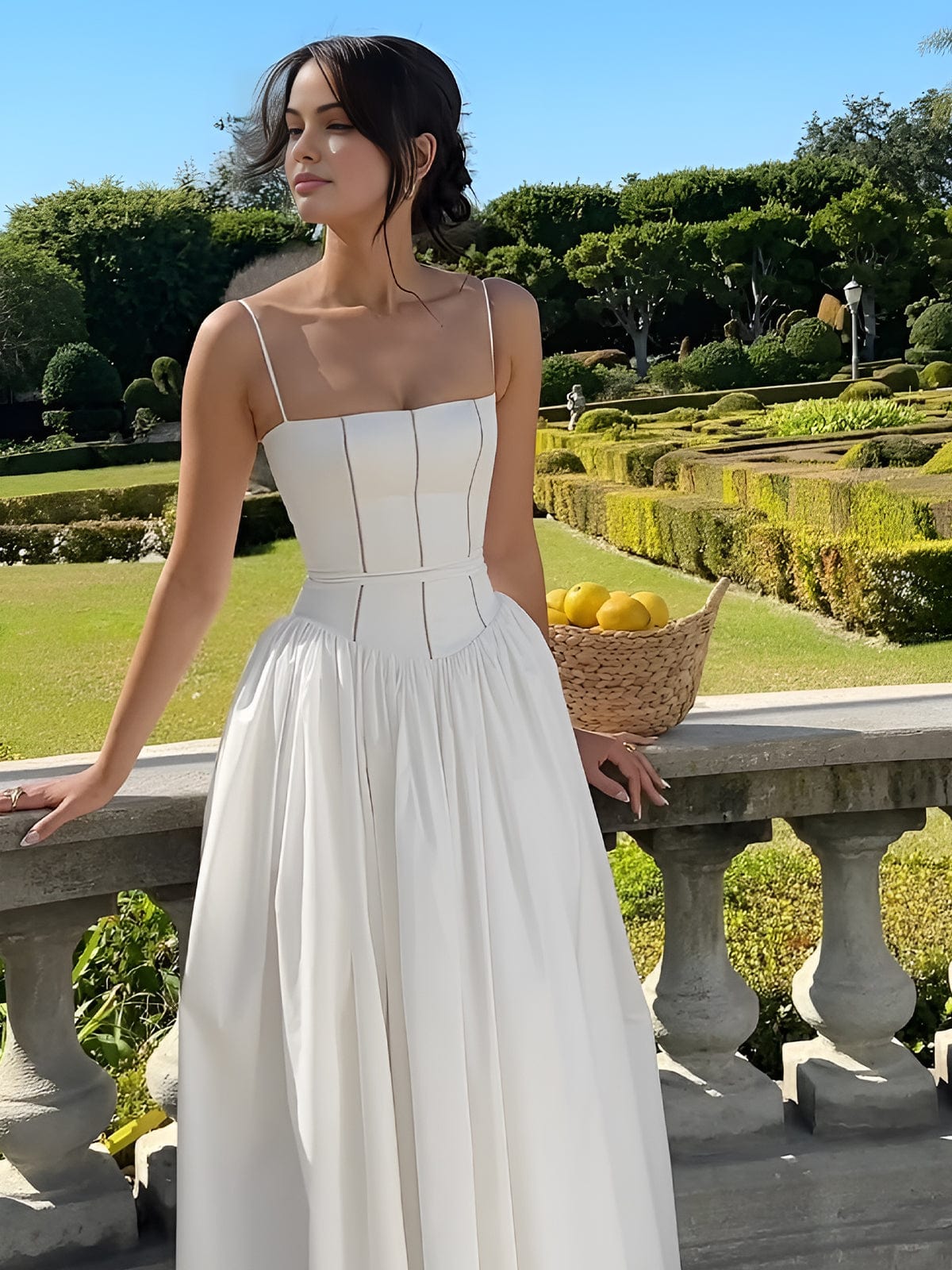 Women’s Classic Midi Wedding Guest Dresses With Corset Fit