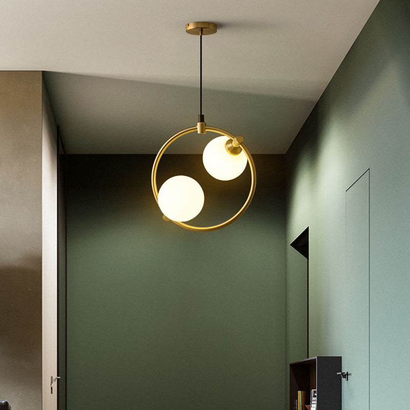 Contemporary Scandinavian Glass Aluminum Iron Curved Globe 2/3/6 Lights Semi-Flush Mount Ceiling Light For Bedroom And Living Room - Image 10