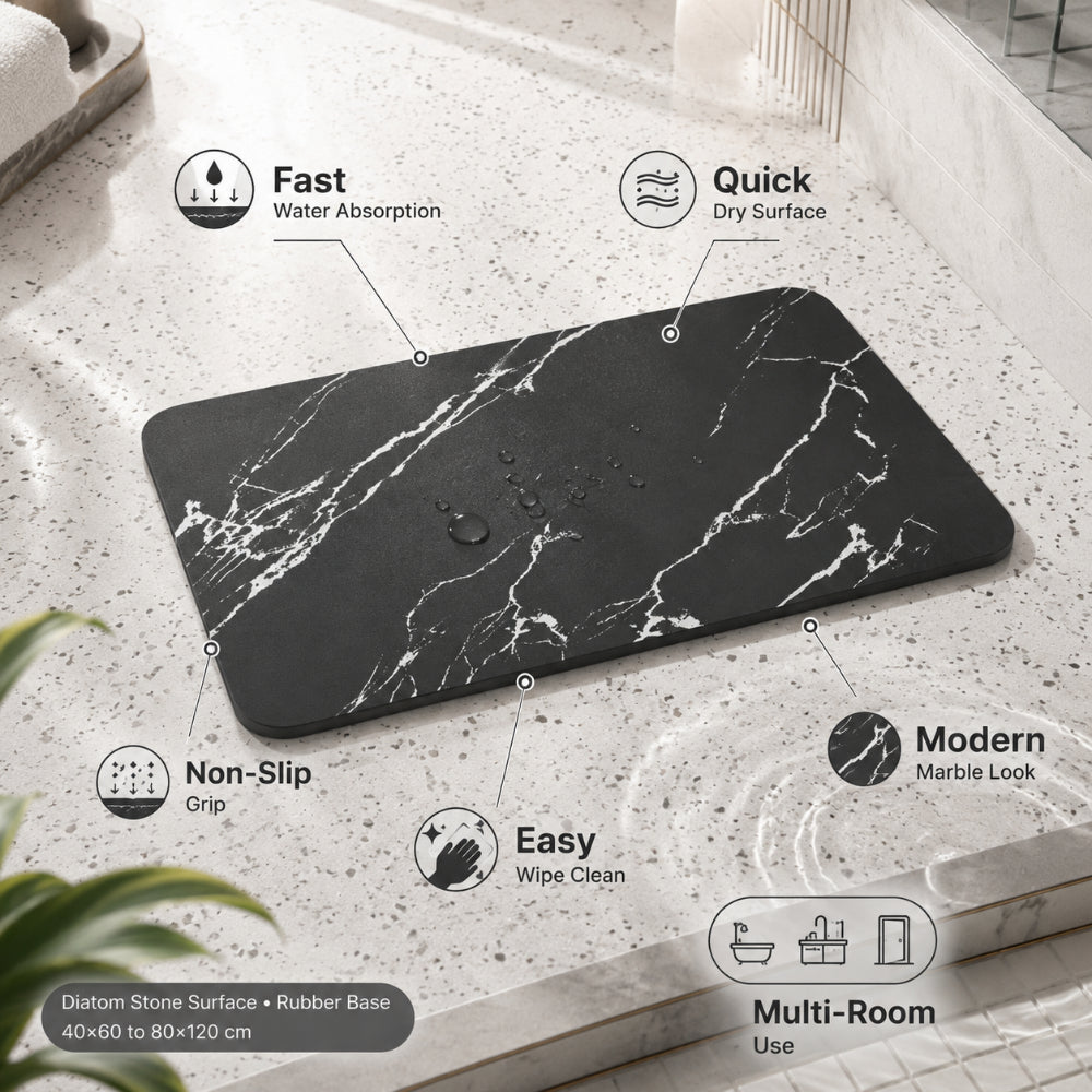 Diatomaceous Earth Bath Mat Quick Dry - Image 3