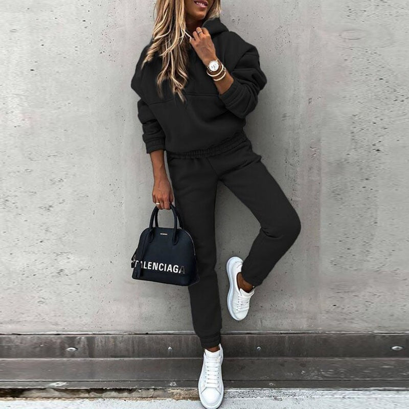 Women's Casual Jogging Sports Hoodie Set