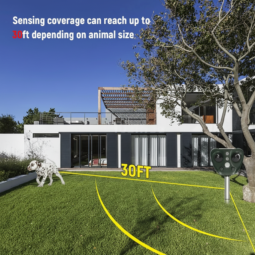 Solar Ultrasonic Bird Repeller Outdoor Garden Yard Pest Control - Image 2
