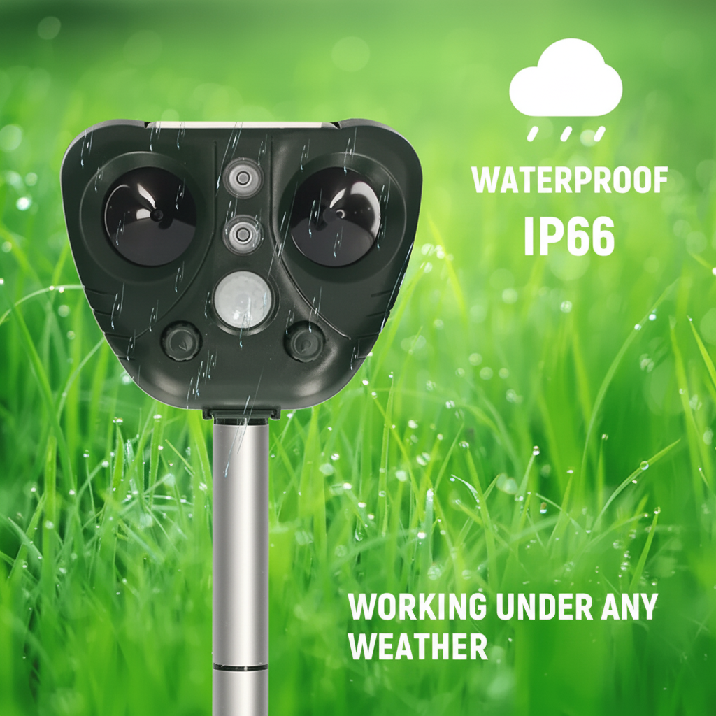 Solar Ultrasonic Bird Repeller Outdoor Garden Yard Pest Control - Image 3