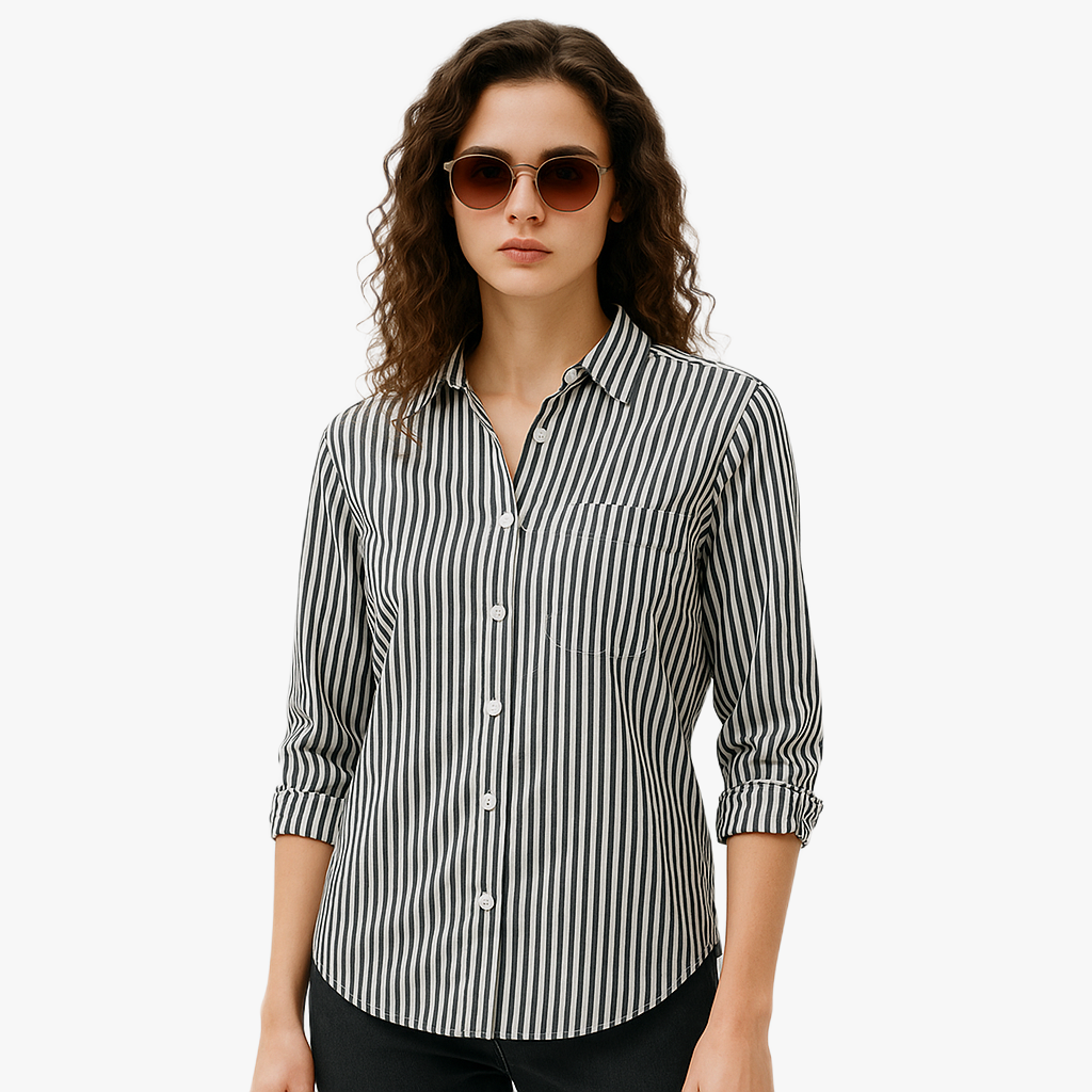 Chic Striped Women's Blouse for Effortless Style