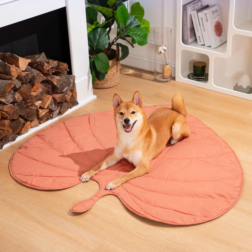 Dog Bed Leaf Shape Cotton Polyester Comfortable Mat - Image 8