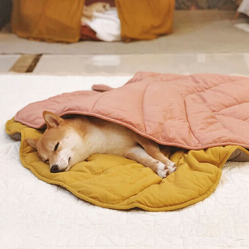 Dog Bed Leaf Shape Cotton Polyester Comfortable Mat - Image 2