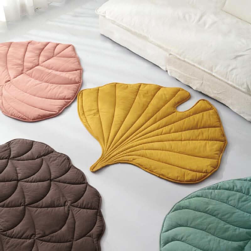 Dog Bed Leaf Shape Cotton Polyester Comfortable Mat - Image 3