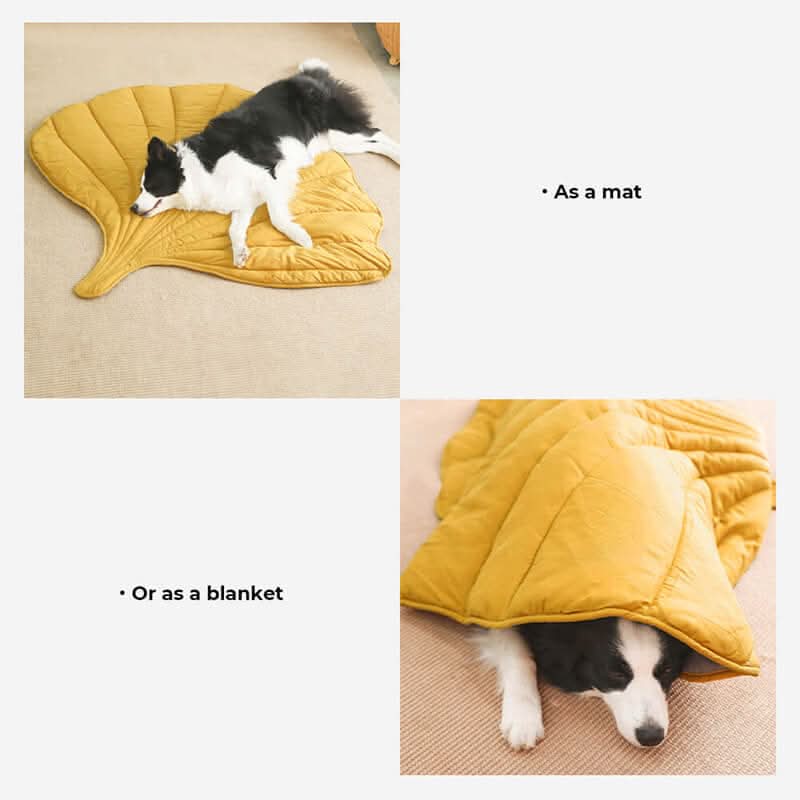 Dog Bed Leaf Shape Cotton Polyester Comfortable Mat - Image 4