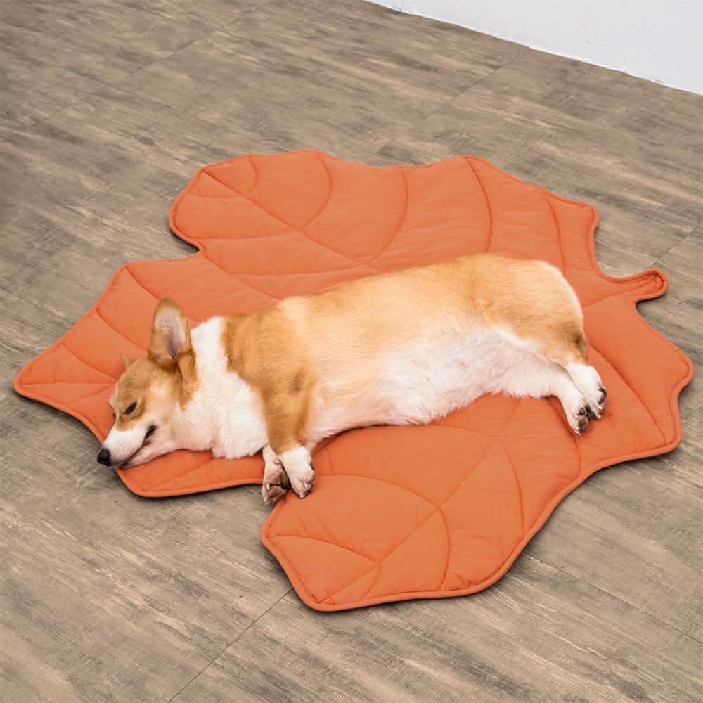 Dog Bed Leaf Shape Cotton Polyester Comfortable Mat - Image 9