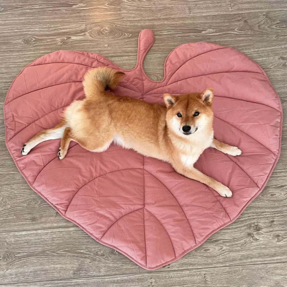 Dog Bed Leaf Shape Cotton Polyester Comfortable Mat - Image 7