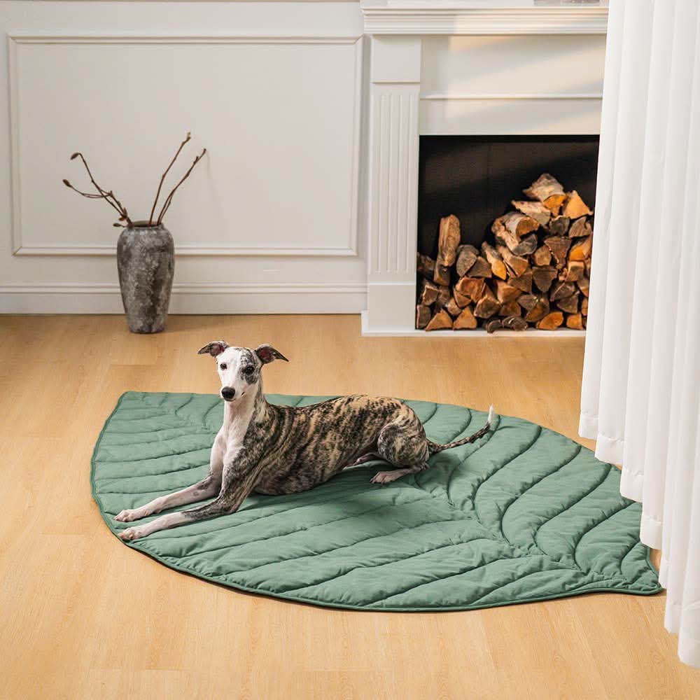 Dog Bed Leaf Shape Cotton Polyester Comfortable Mat - Image 12