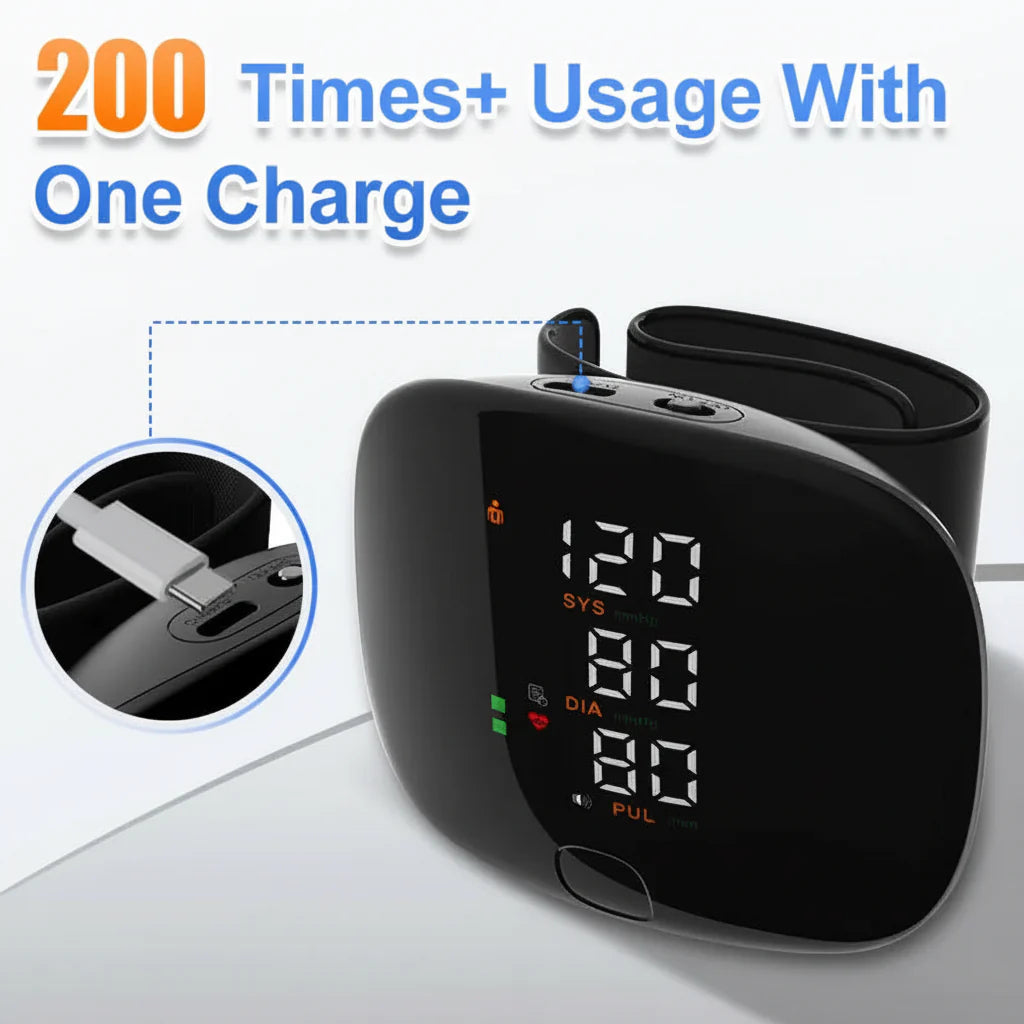 Wrist Blood Pressure Monitor Digital Automatic Home Use Large LED Display - Image 6