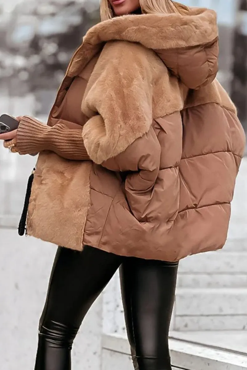 Women's Unique Style Multicolored Outdoor Adventure Winter Jacket