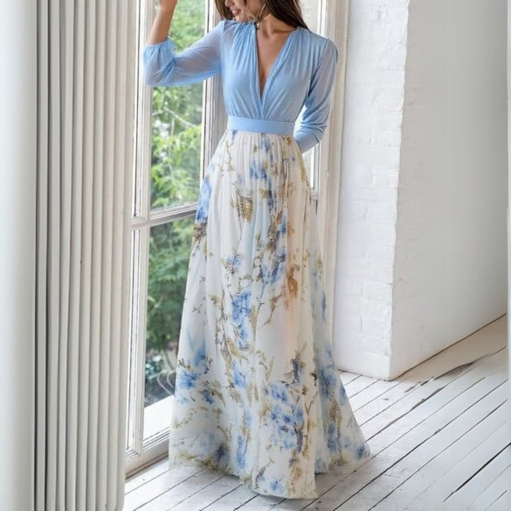 Women's Elegant Airy Flowing Floral Maxi Dress