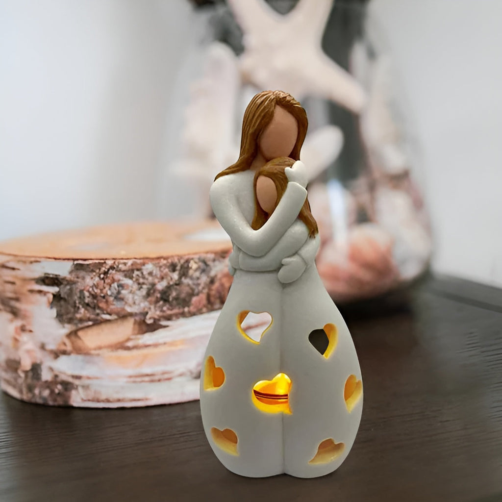 Skorter | Embracing Mother Daughter Figure Flickering Candle Holder - LoveGlow - Image 6