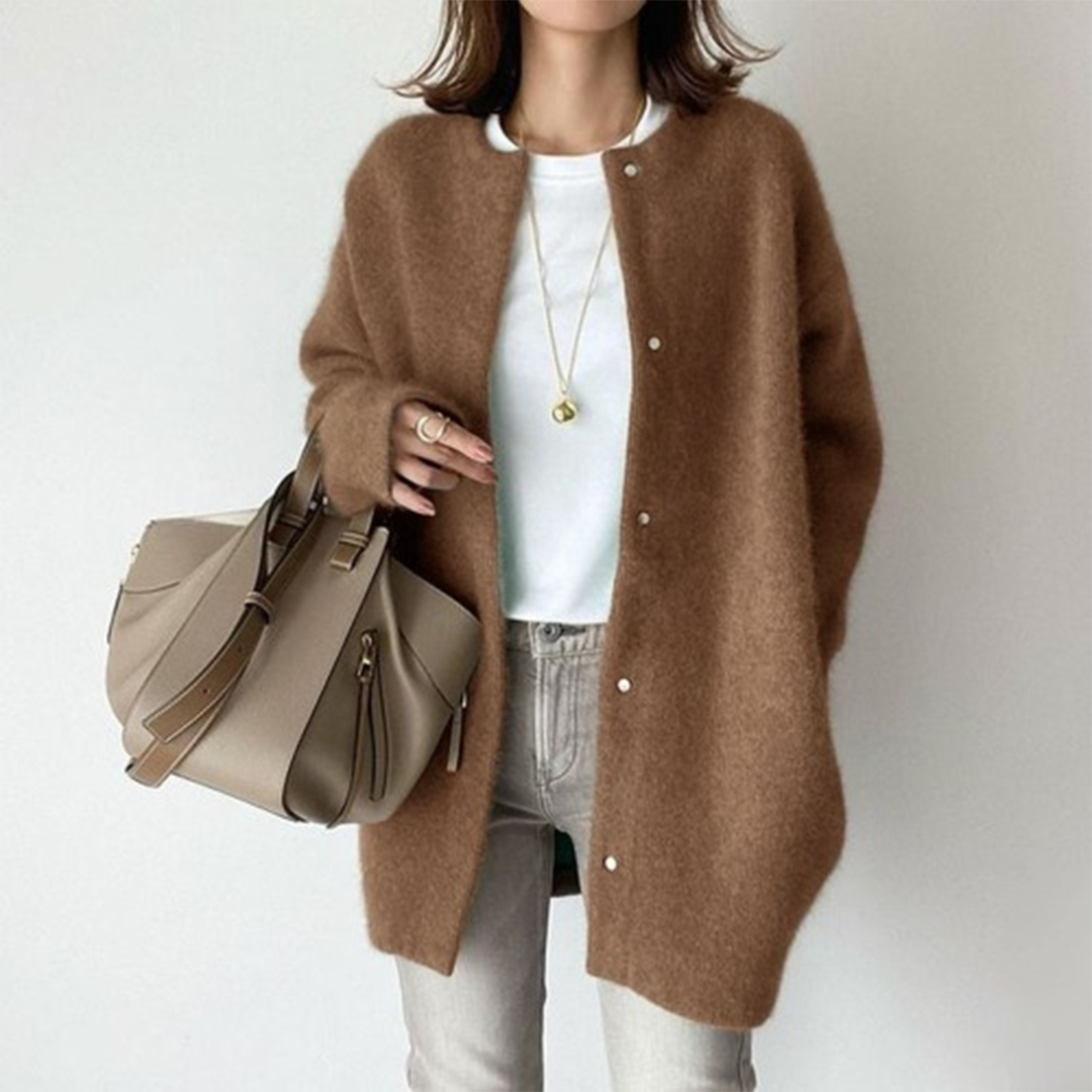Women’s Classic Warm Relaxed Fit Cardigan for Winter