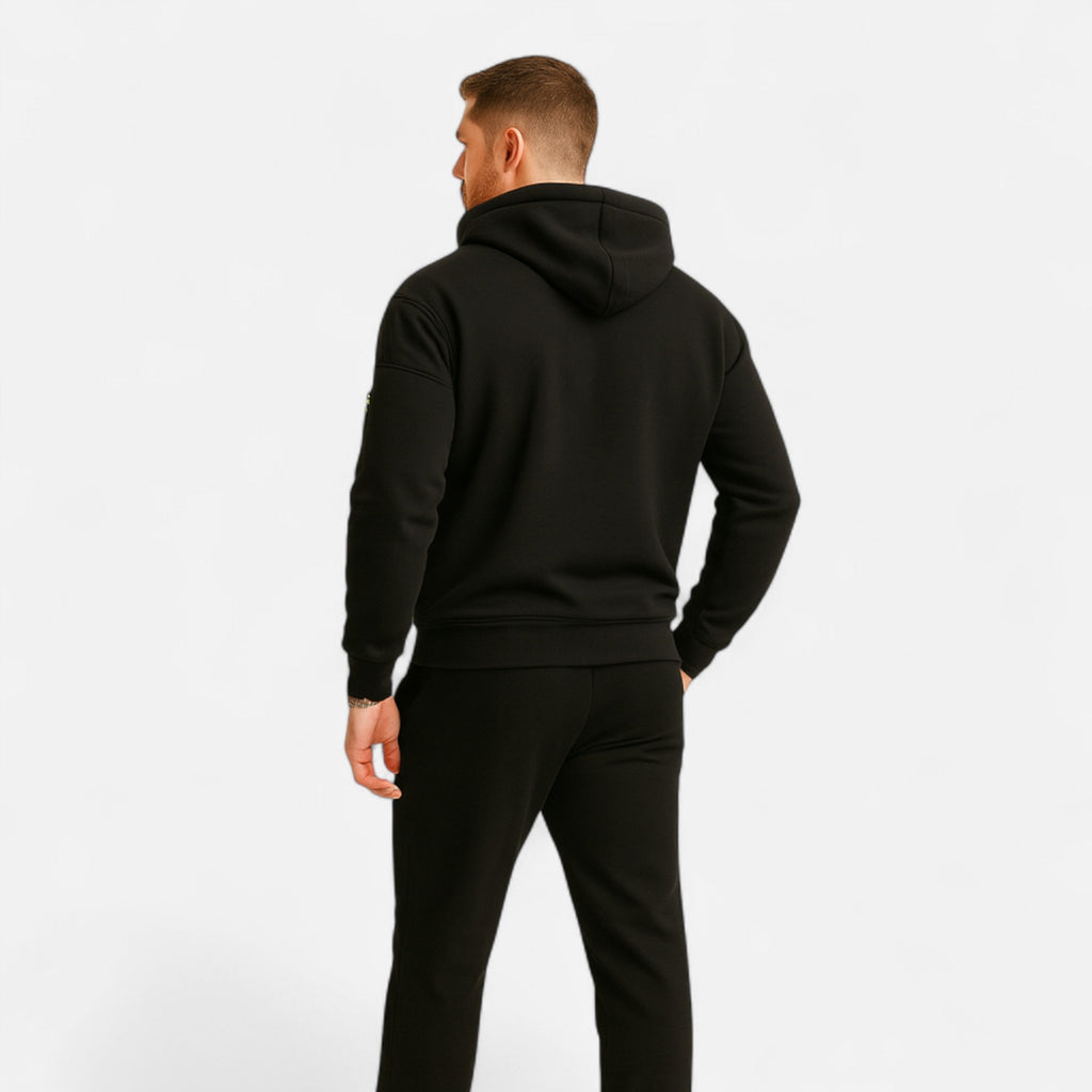 Men’s Winter Half-Zip Insulated Athletic Hoodie