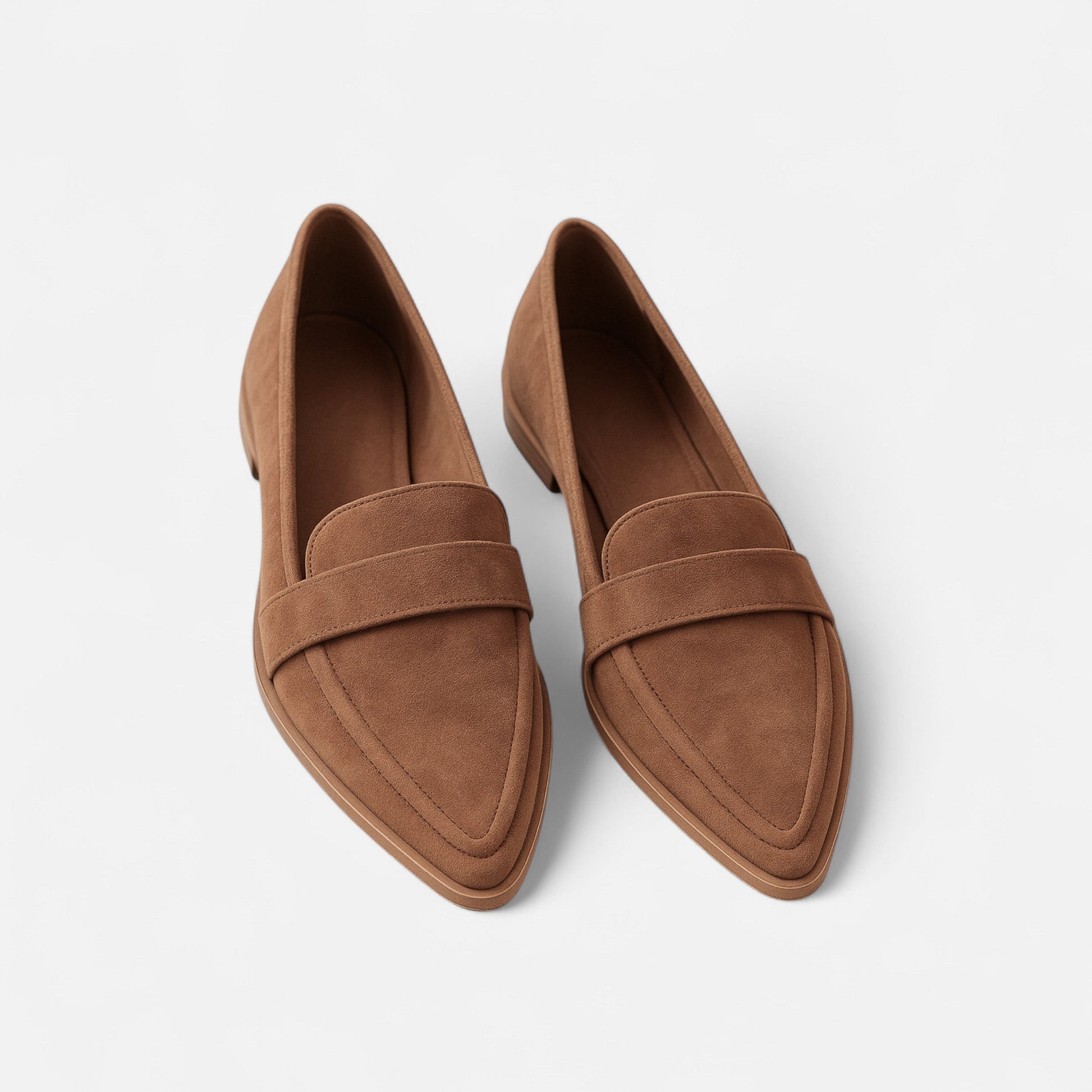 Women’s Retro Supportive Fit Loafers with  Pointed-Toe Design