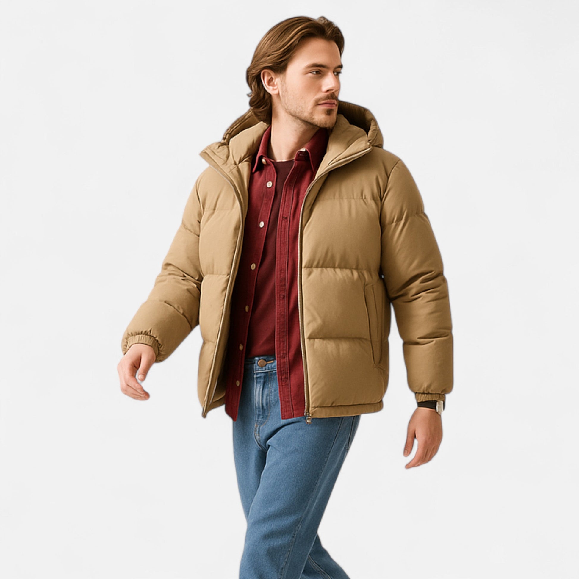 Versatile Insulated Quilted Unisex Hooded Puffer Jacket for Winter