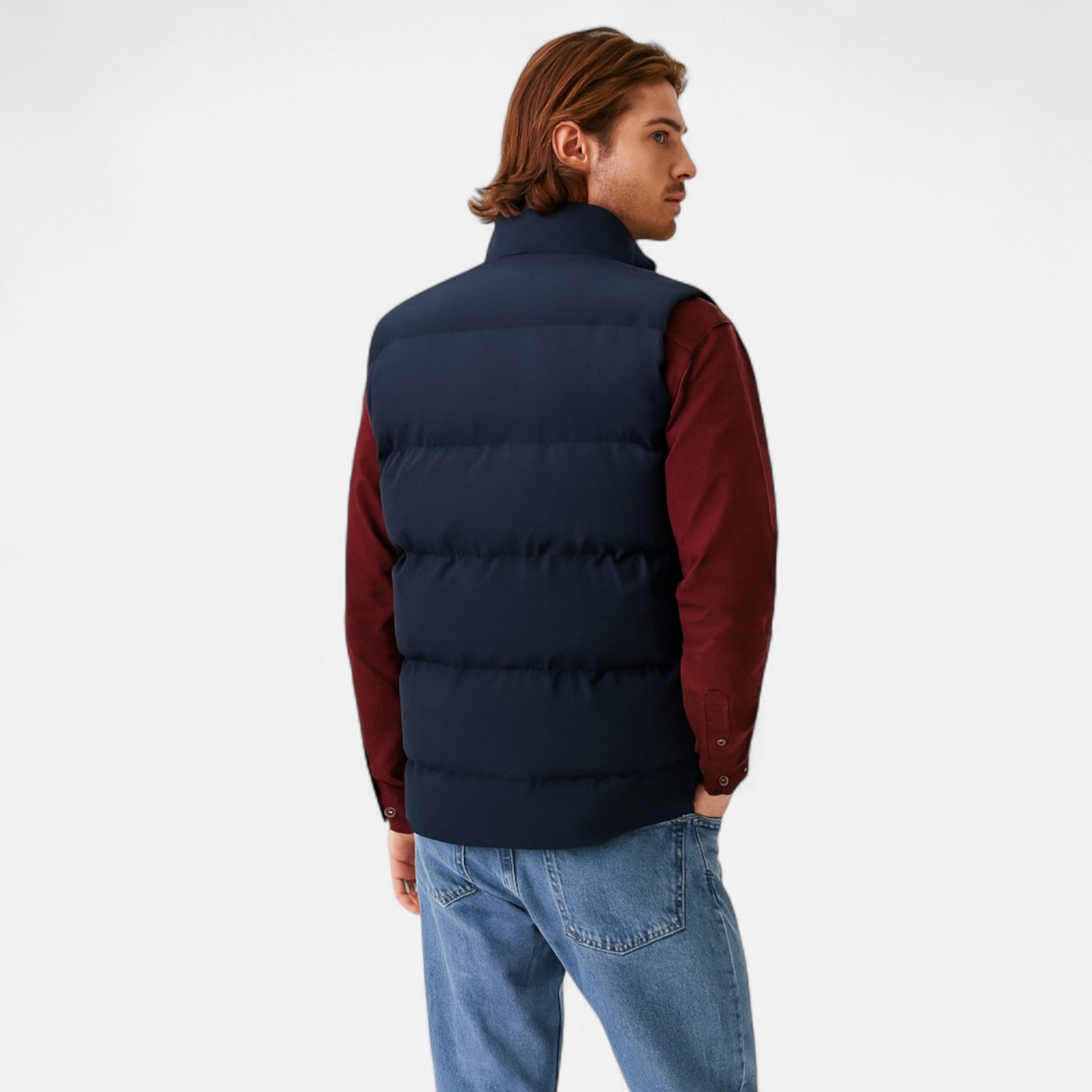Men’s Insulation Practical Thermal Winter Vest with Fleece Lining