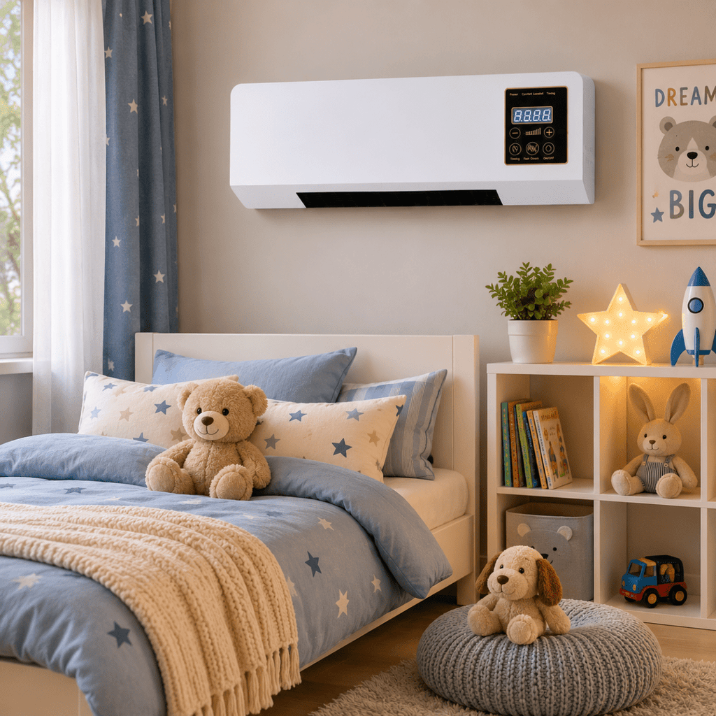Wall Mounted Heater Fan Combo All Season Ductless Space Saving Room Unit