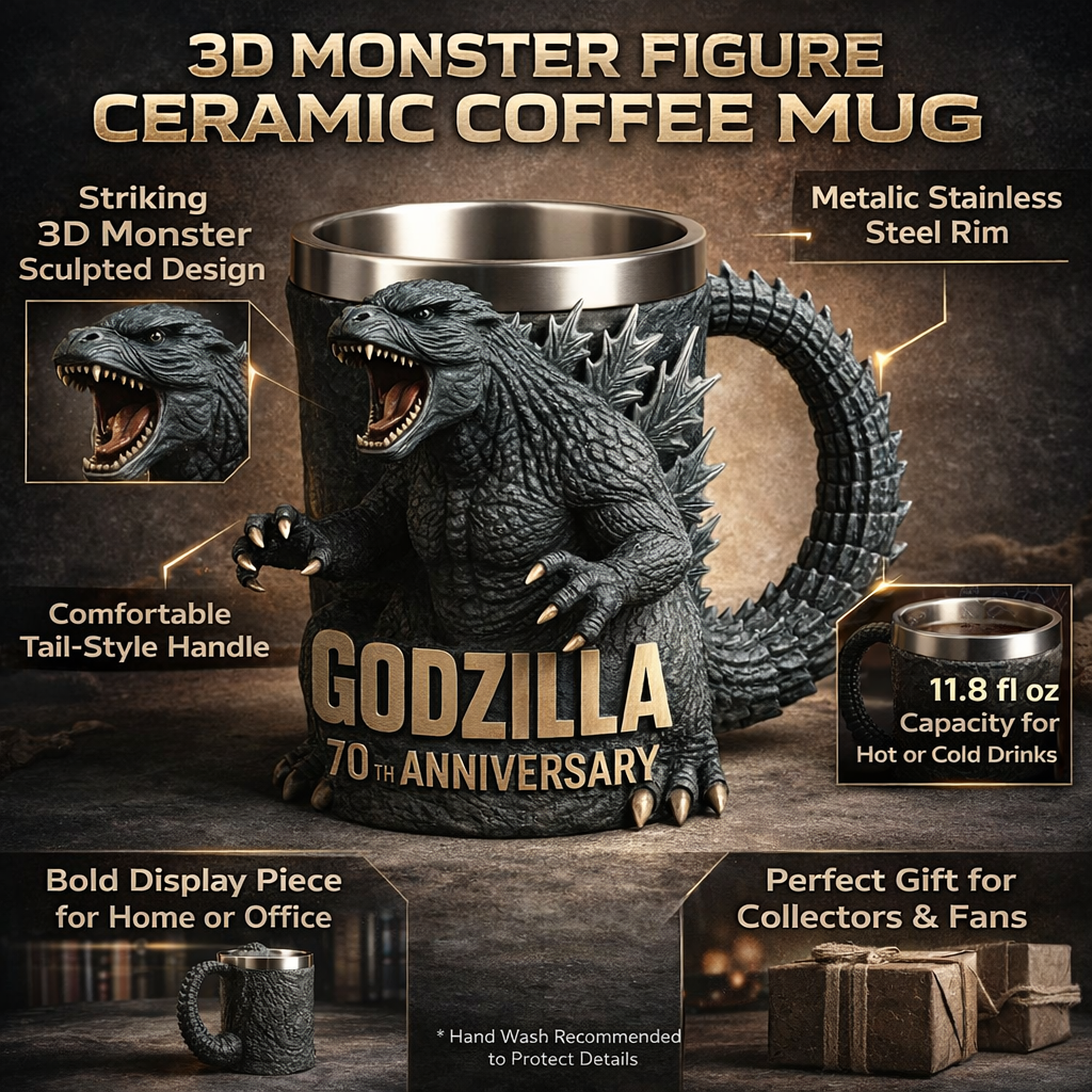 3D Sculpted Monster Ceramic Mug - Image 4