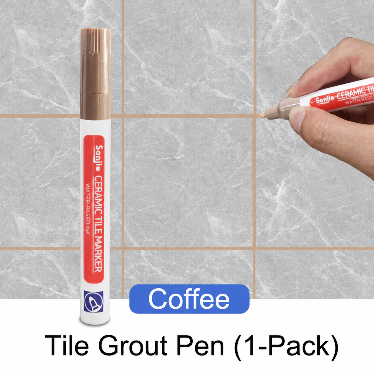 Grout Pen White Waterproof Grout Restorer Tile Marker