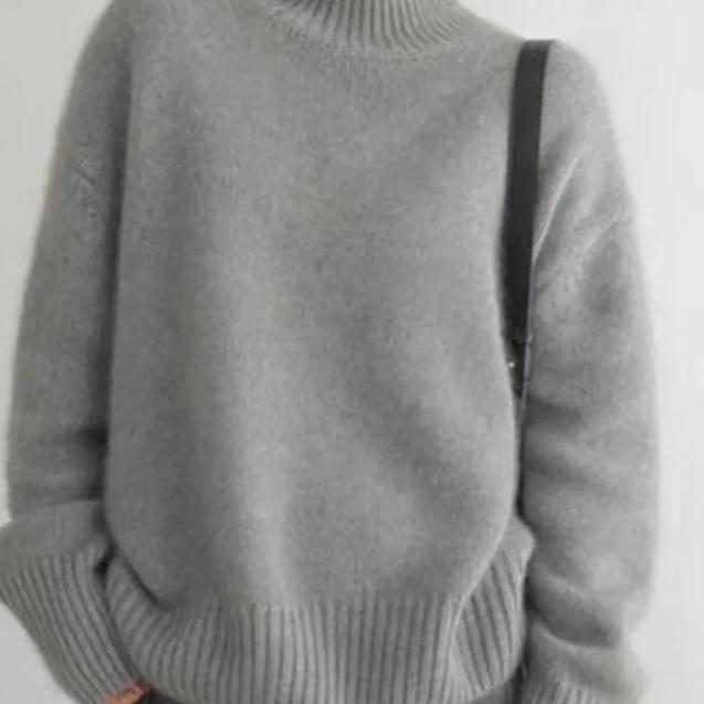 Classic Fashion Warm Oversized Roll Neck Sweater for Women