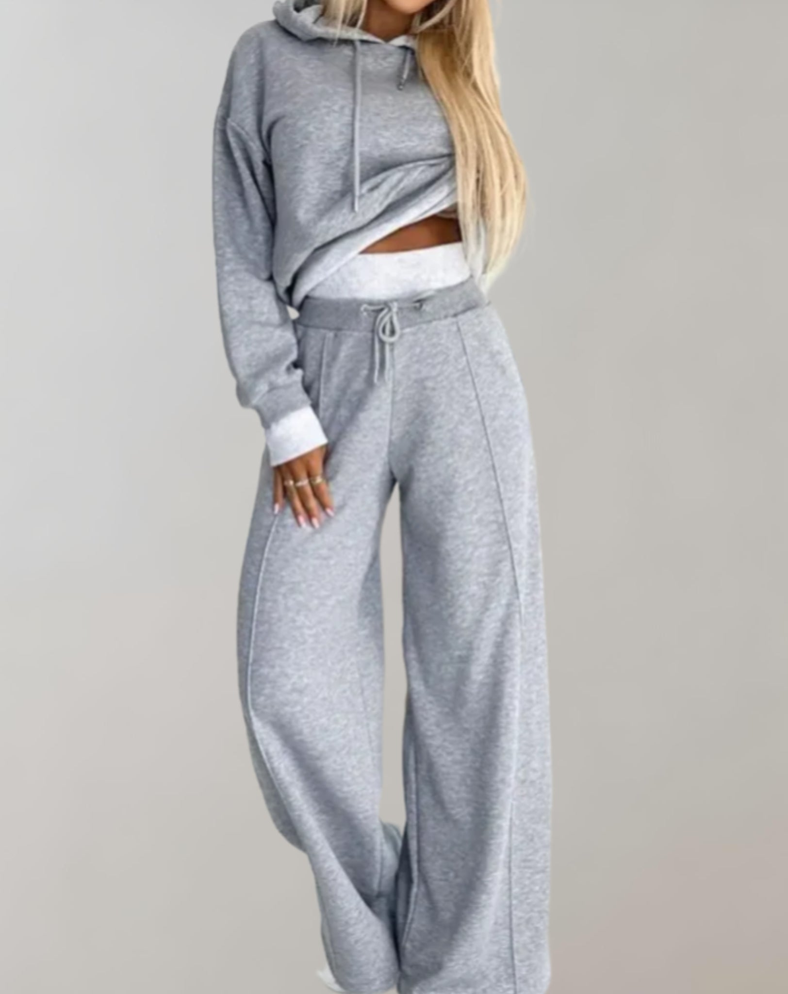 Women’s Trendy Two-Piece Streetwear Wide-leg Tracksuit