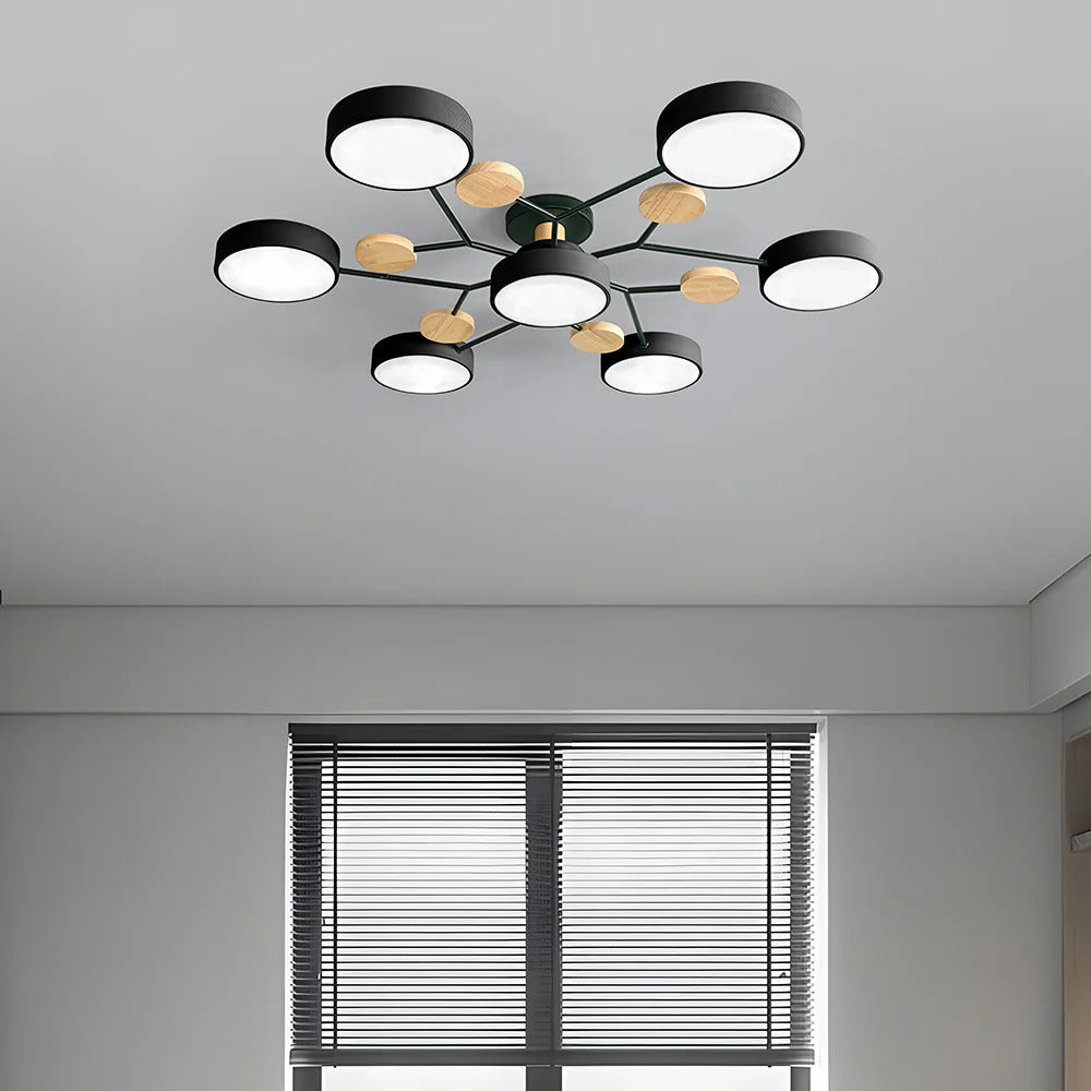 Geometric Circular LED Ceiling Lamp for Modern Interior