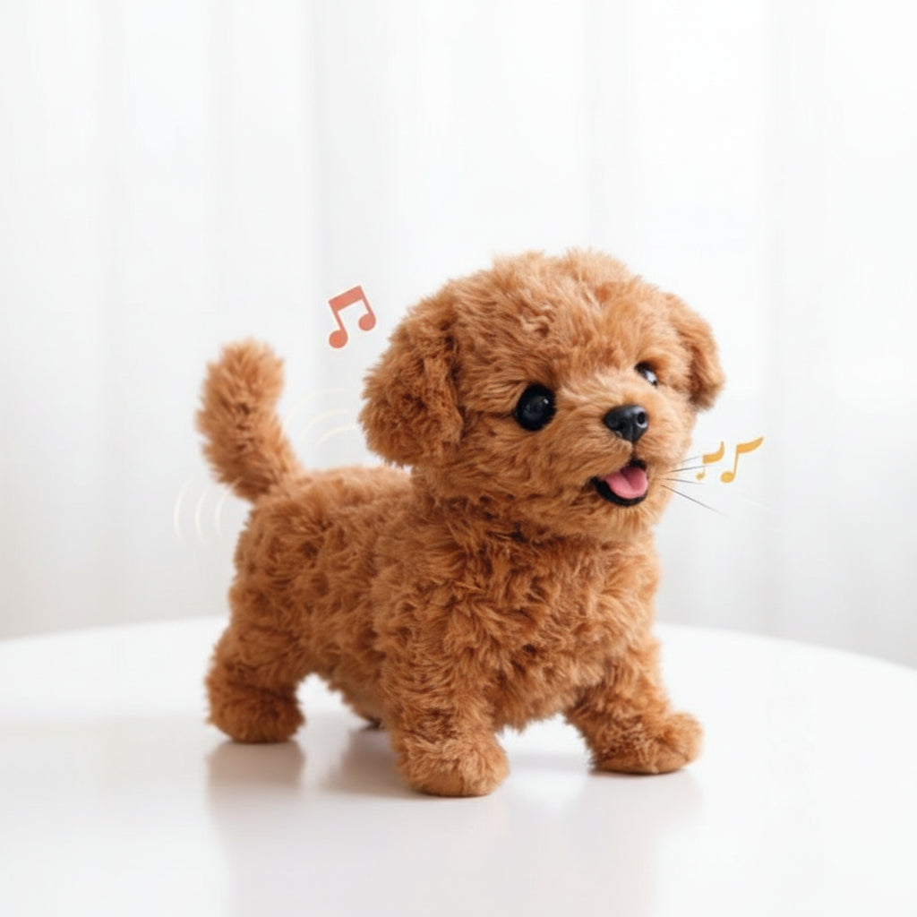Interactive Plush Dog Toy Walking Barking Realistic Puppy - Image 3