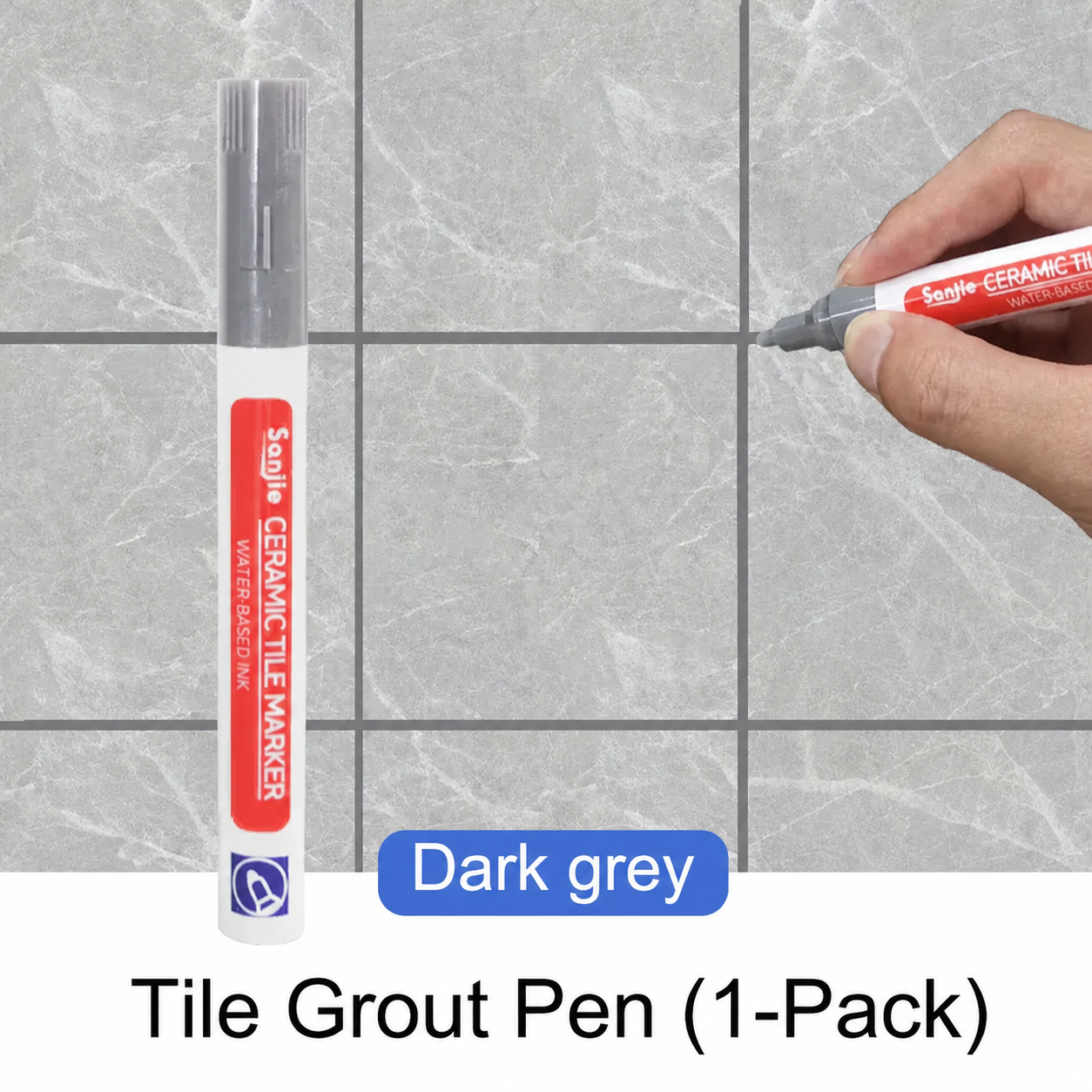 Grout Pen White Waterproof Grout Restorer Tile Marker