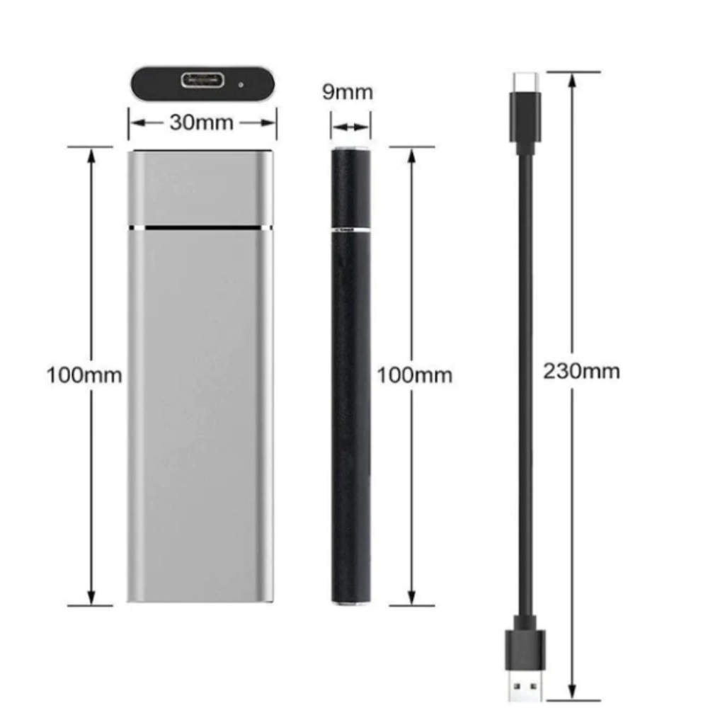 Slim Portable External Storage Drive 8TB