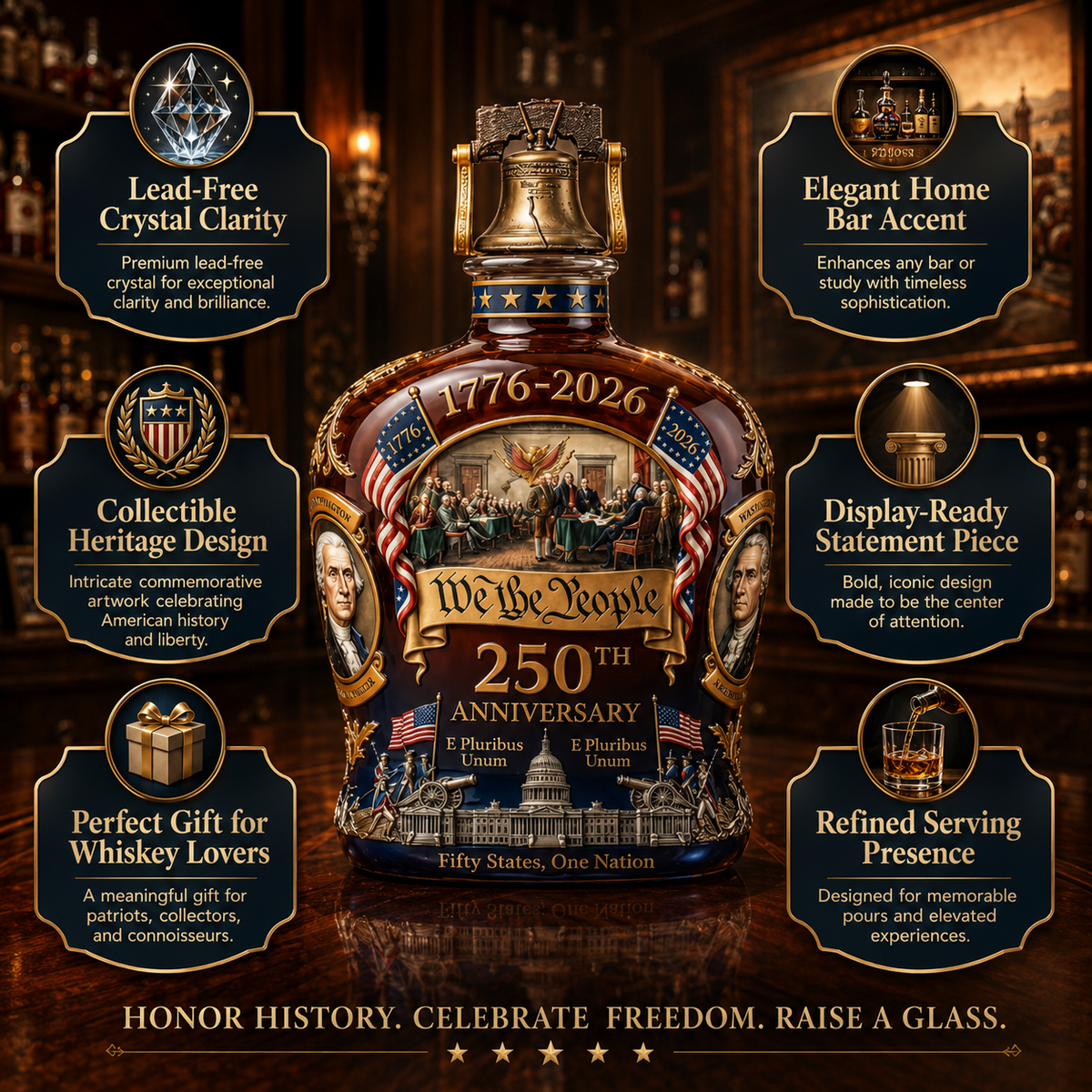 Lead Free Crystal Whiskey Decanter - Image 4