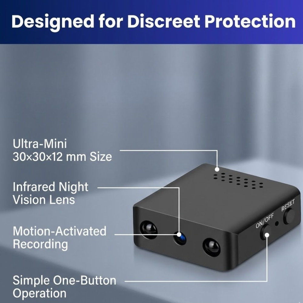 Compact Mini WiFi Camera 1080P HD with Night Vision and Motion Detection