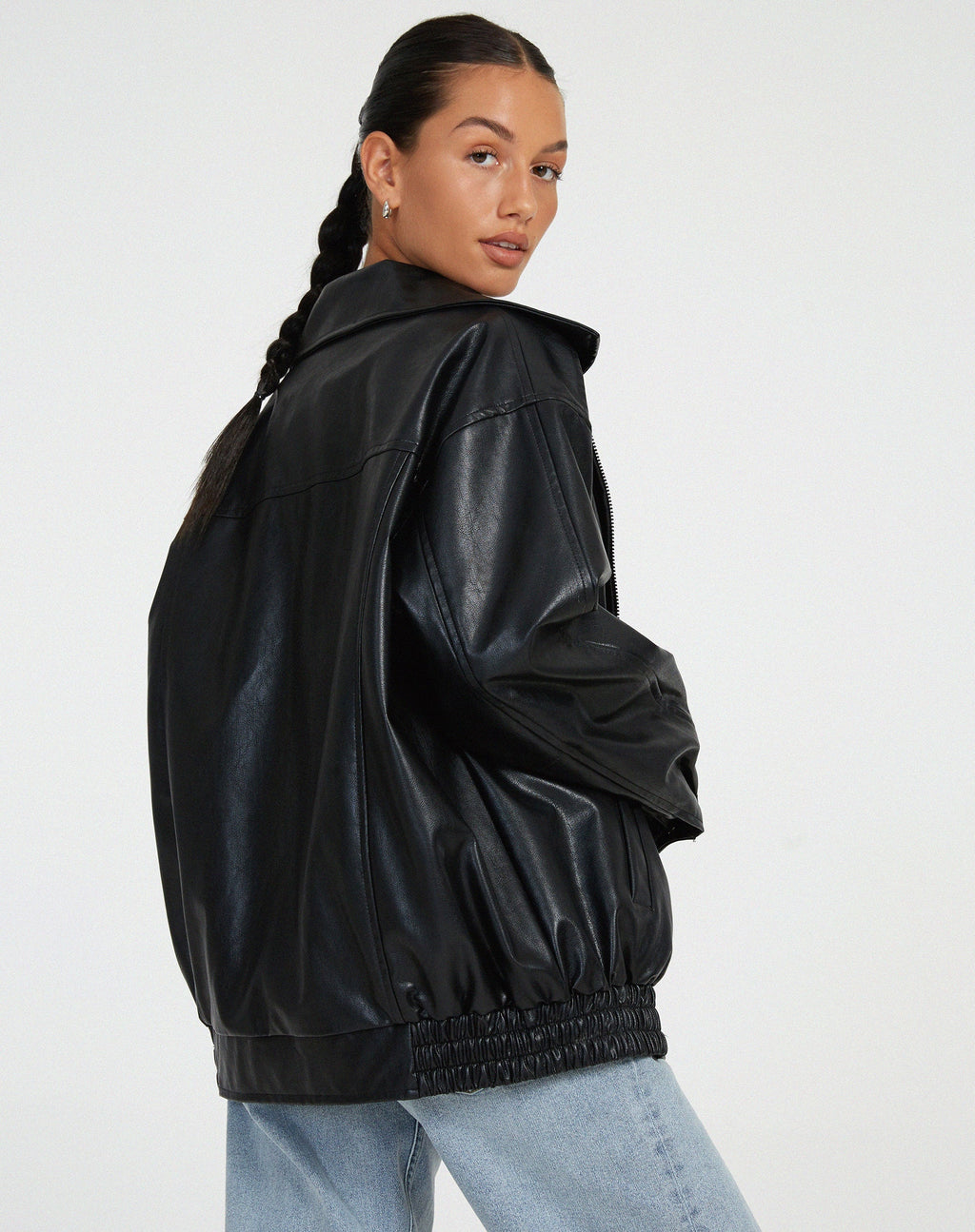 Women’s Fashion Oversized Biker's Bomber Jacket
