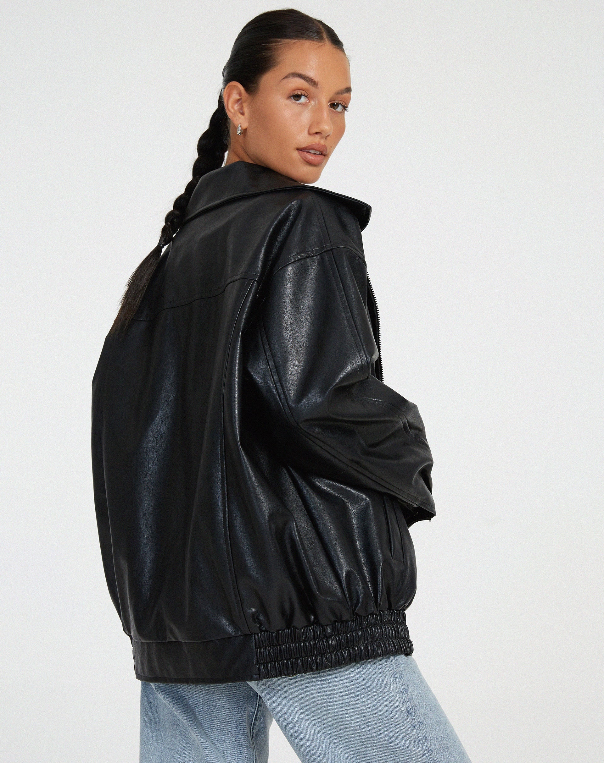 Women’s Fashion Oversized Biker's Bomber Jacket