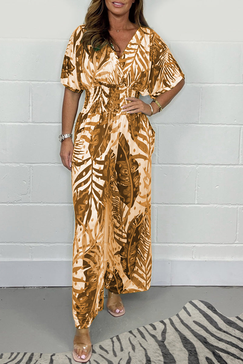 Women's Summer Chic Floral Pattern Jumpsuit
