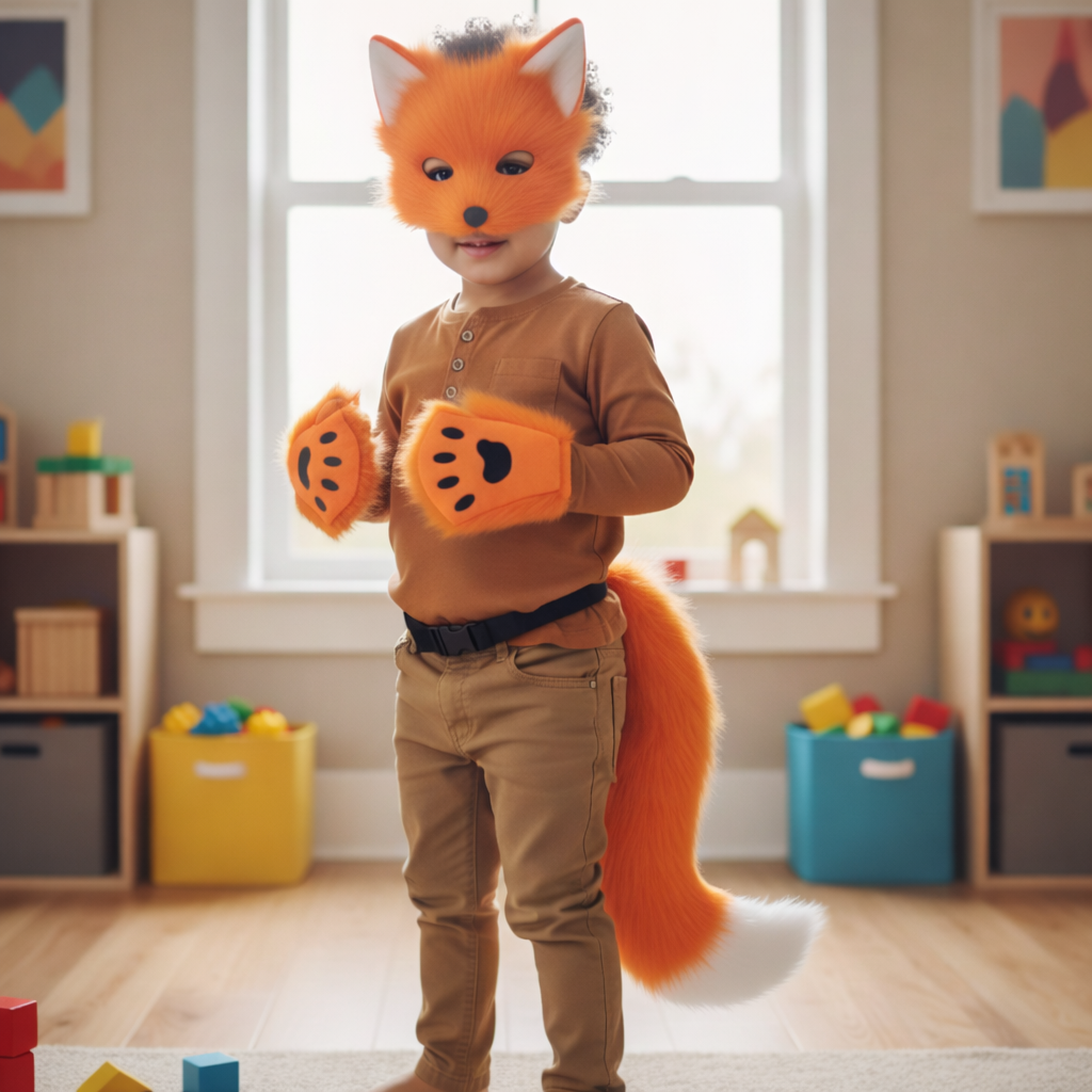 Kids 4 Piece Fox Costume Set - Image 4