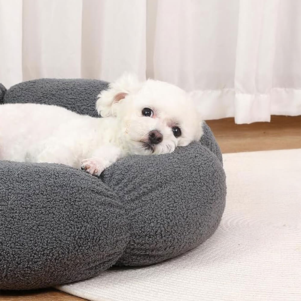 Flower Dog Cat Bed Washable Support Comfortable Pet Bed - Image 6