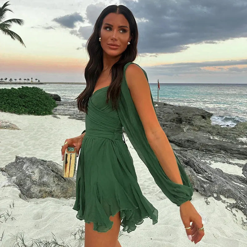 Women’s Flattering Mini Summer Dresses with Long Sleeve