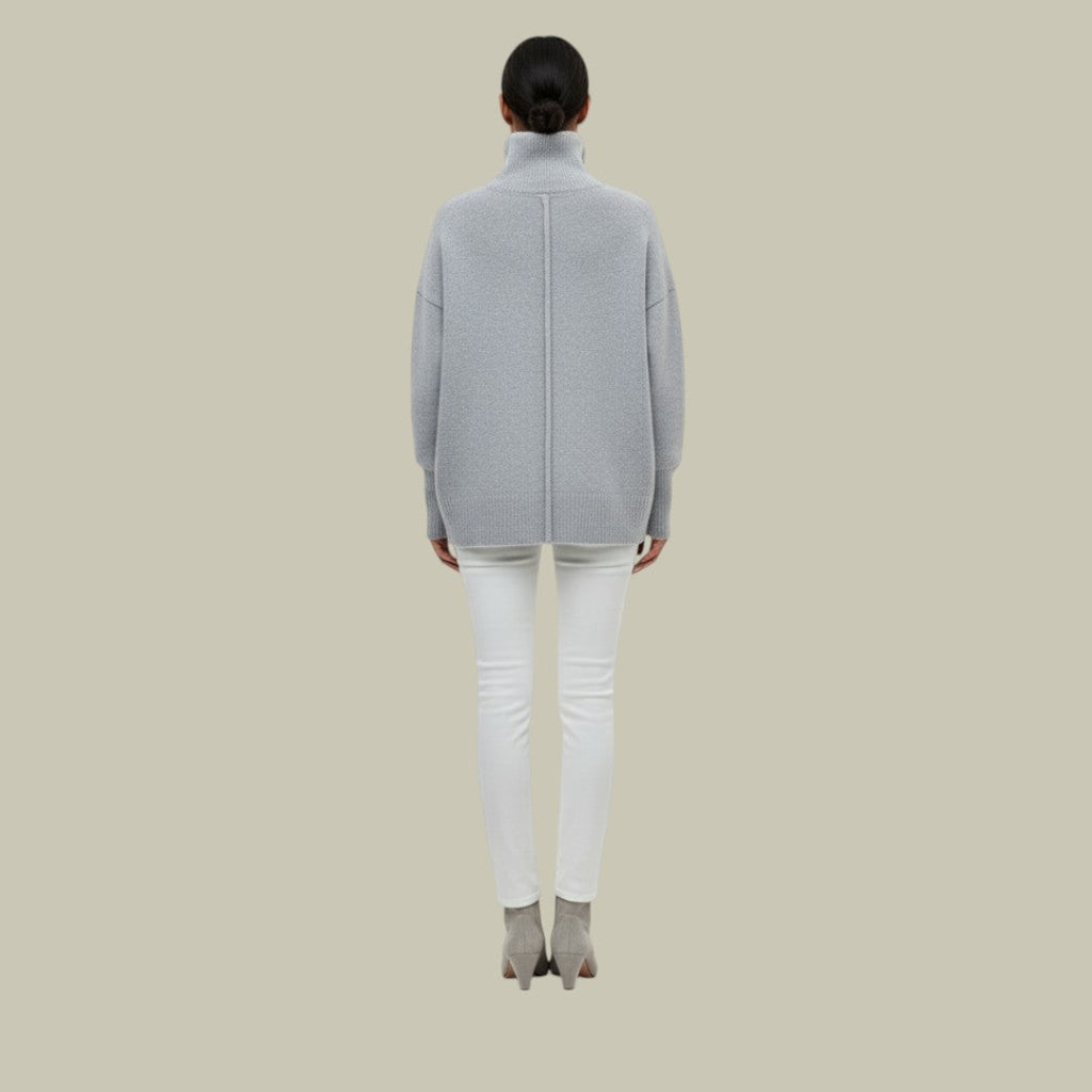 Fashionable Oversized Turtleneck Winter Sweater for Women