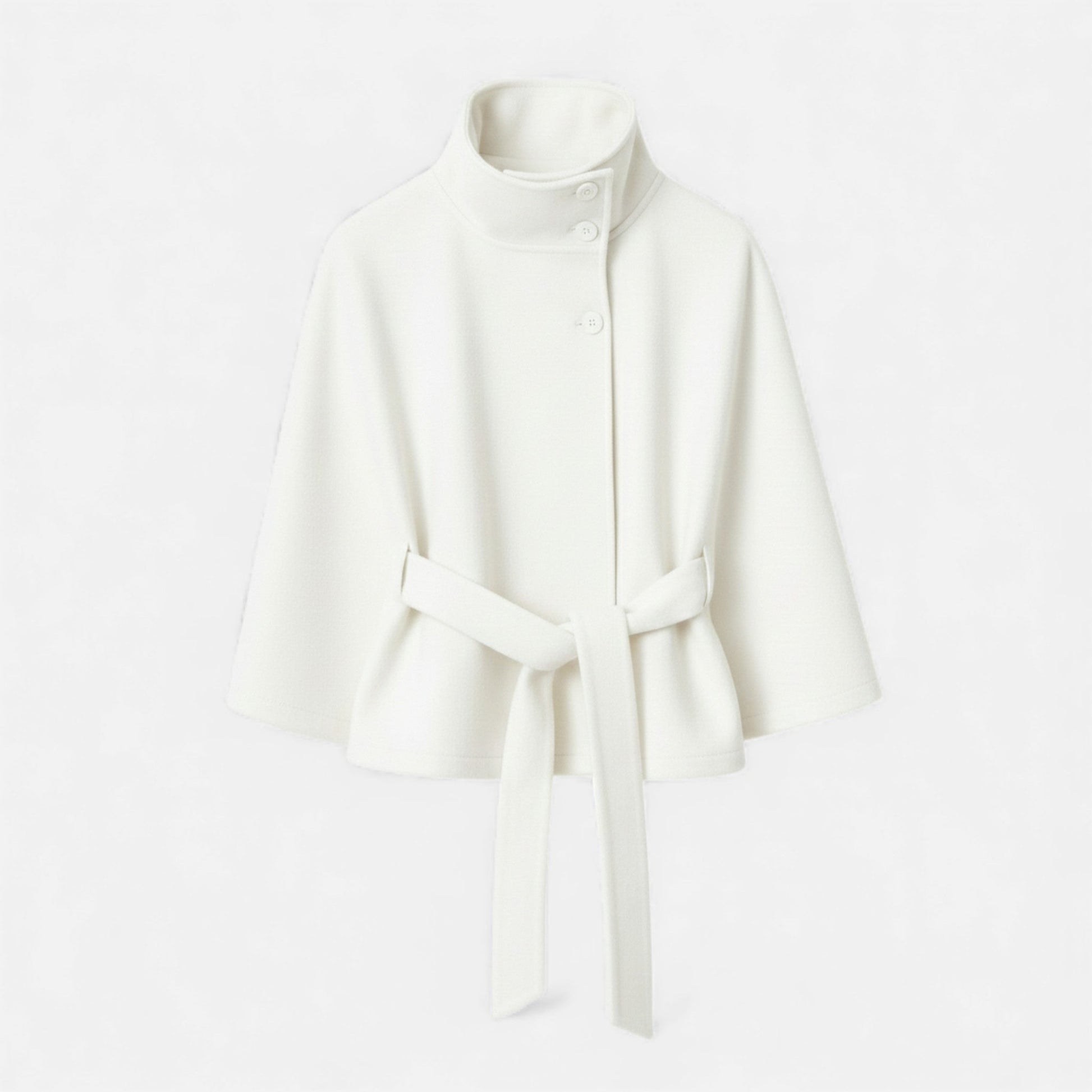 Women’s Fashion Belted Cape Coat for Winter