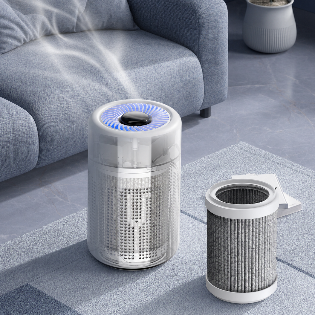 Air Purifier for Allergies Quiet Compact Bedroom Pet Hair Dust Remover