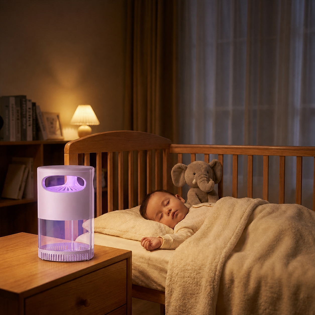 UV Mosquito Killer Lamp Indoor USB Quiet Chemical-Free Bug Zapper