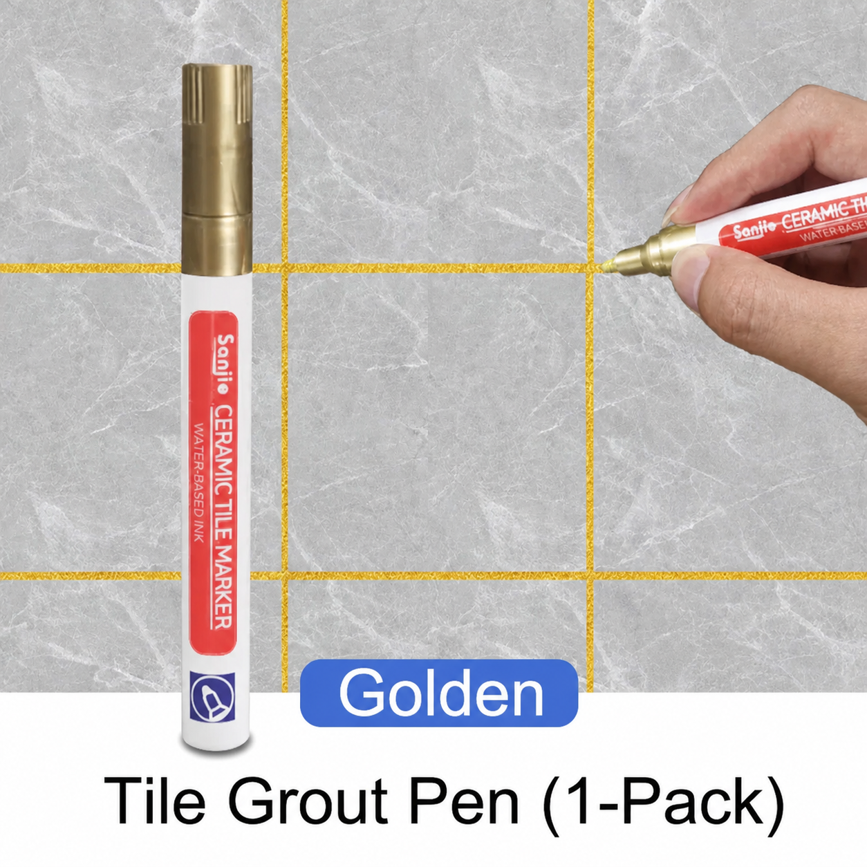 Grout Pen White Waterproof Grout Restorer Tile Marker
