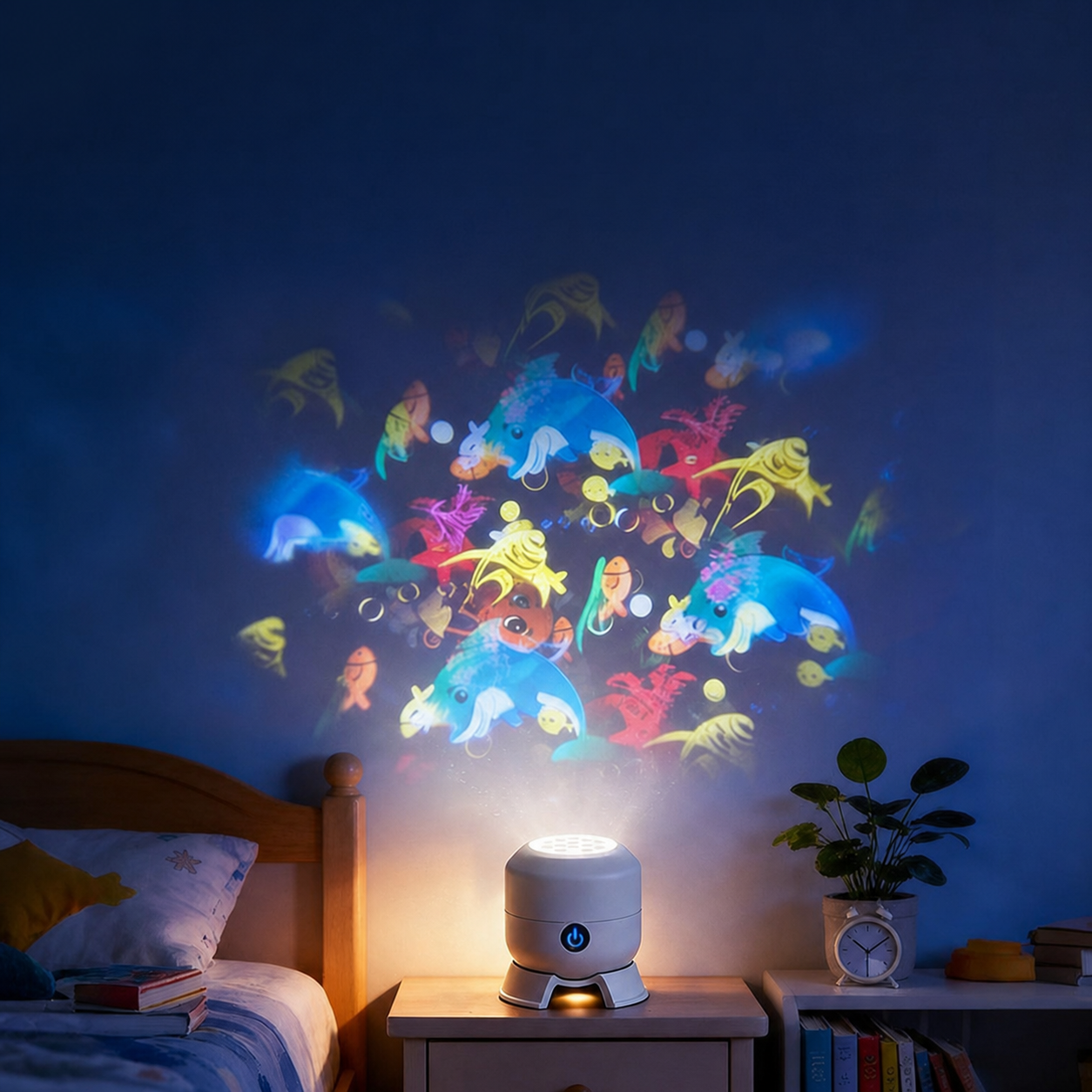 Ocean Wave Projector Light Rotating LED Night Light Bedroom Ceiling